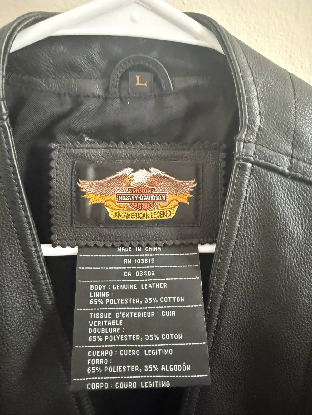 Harley Davidson Black Genuine Leather Lace-Up Biker Vest